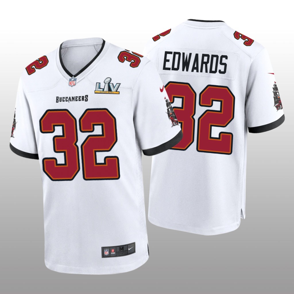 Tampa Bay Buccaneers Mike Edwards White Game Jersey Super Bowl LV - Men's