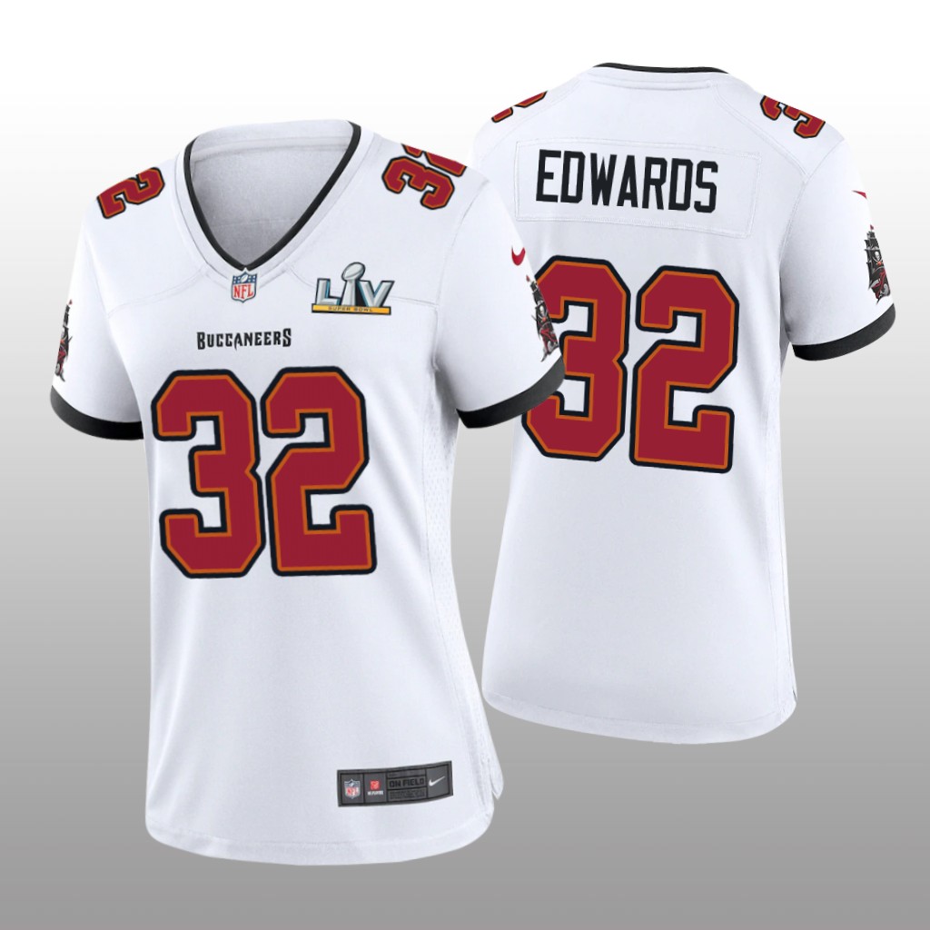 Tampa Bay Buccaneers Mike Edwards White Game Jersey Super Bowl LV - Women's