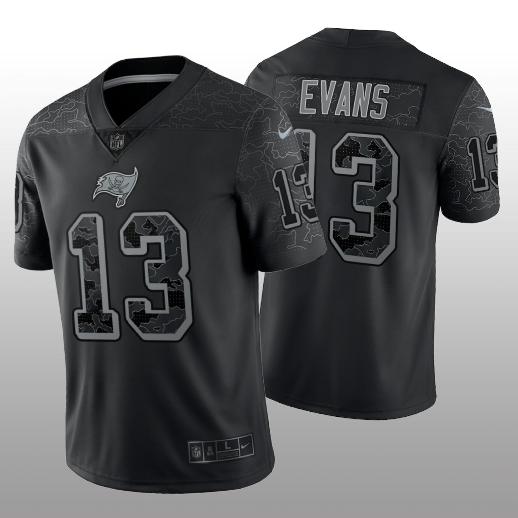 Tampa Bay Buccaneers Mike Evans Black Jersey Reflective Limited  - Men's