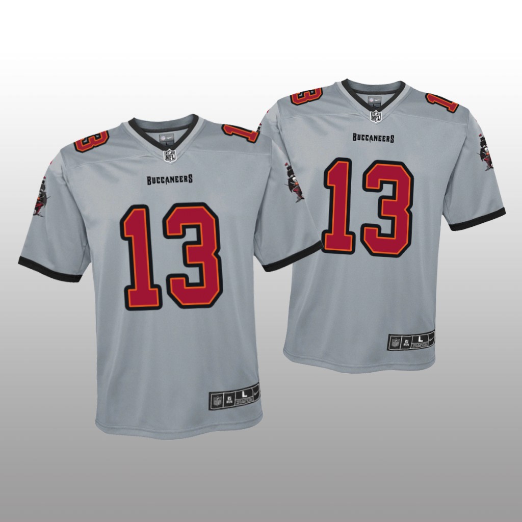 Tampa Bay Buccaneers Mike Evans Gray Jersey Inverted Game - Youth