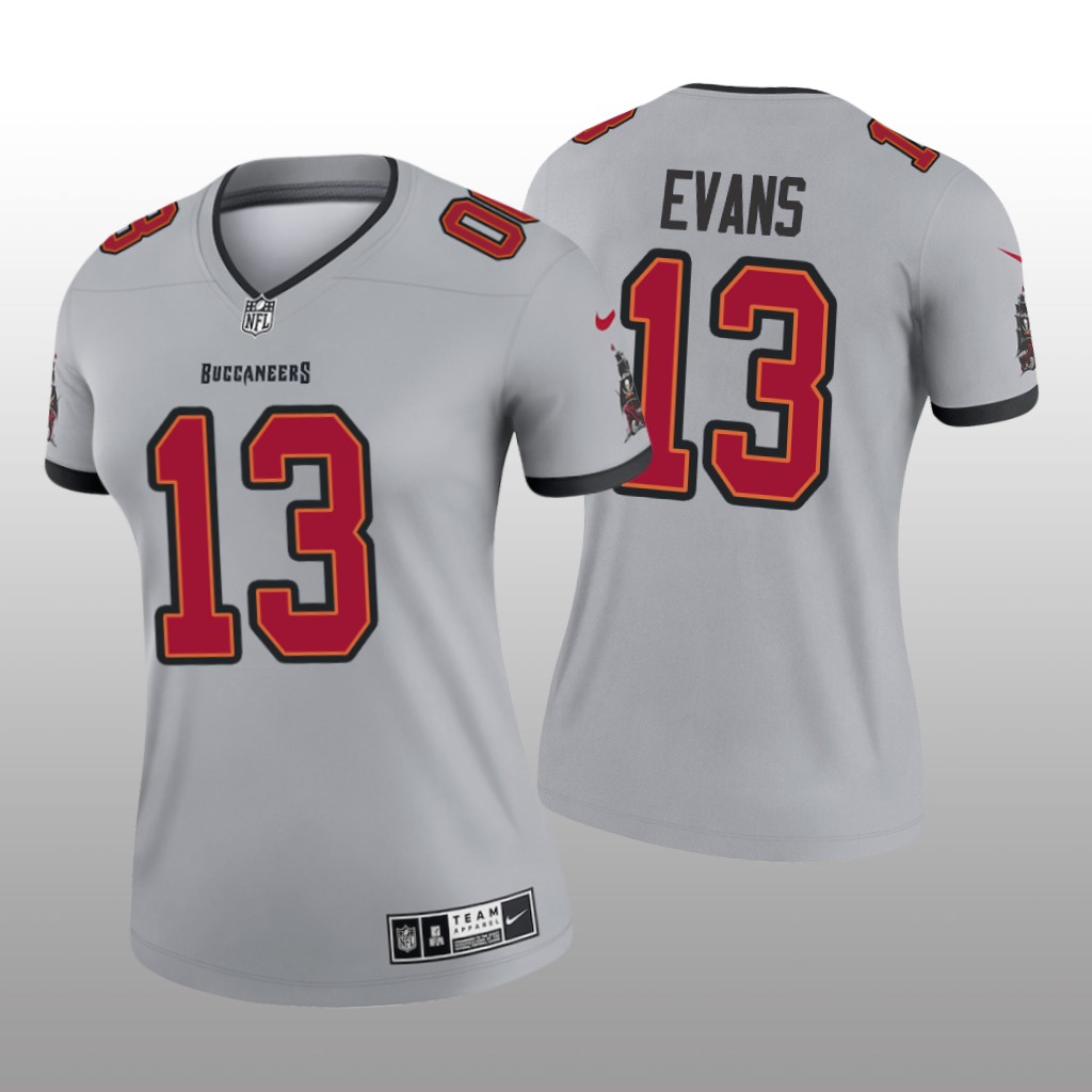 Tampa Bay Buccaneers Mike Evans Gray Jersey Inverted Legend - Women's