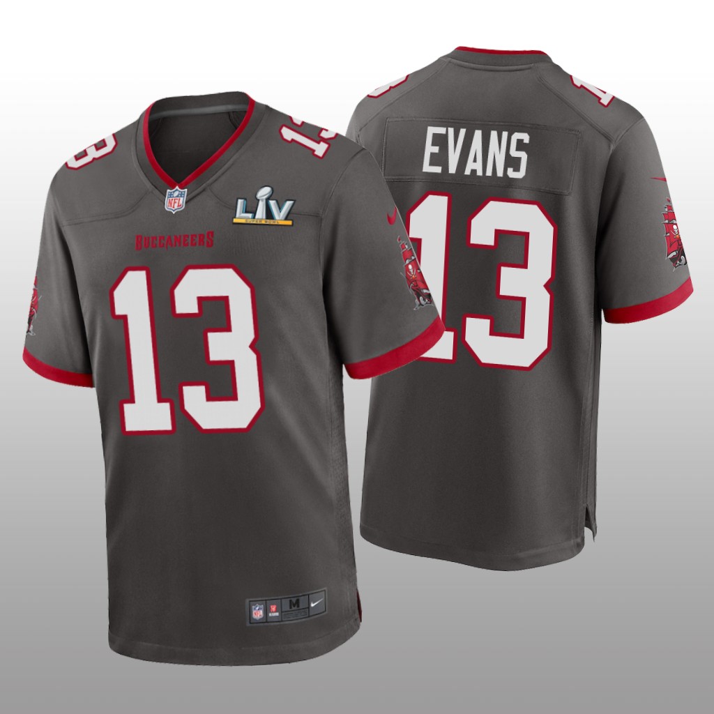 Tampa Bay Buccaneers Mike Evans Pewter Game Jersey Super Bowl LV - Men's
