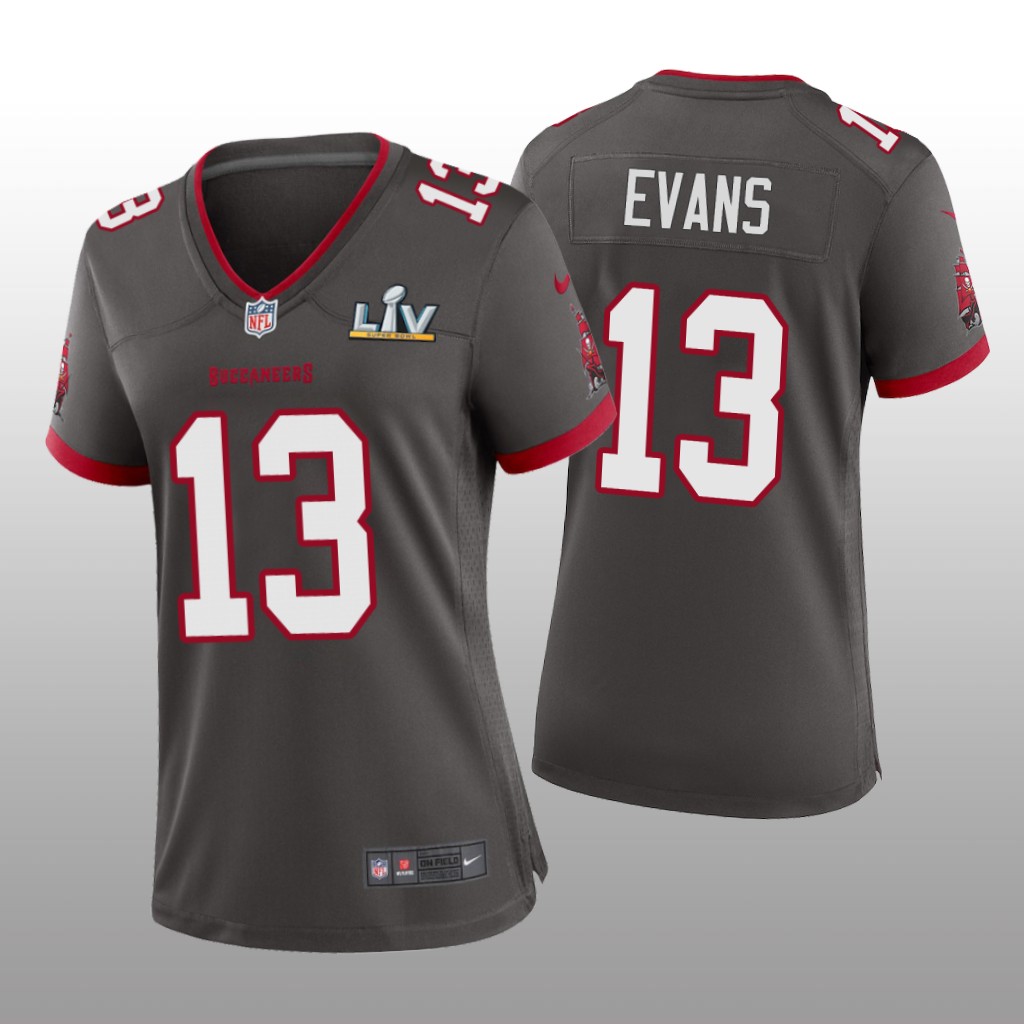 Tampa Bay Buccaneers Mike Evans Pewter Game Jersey Super Bowl LV - Women's