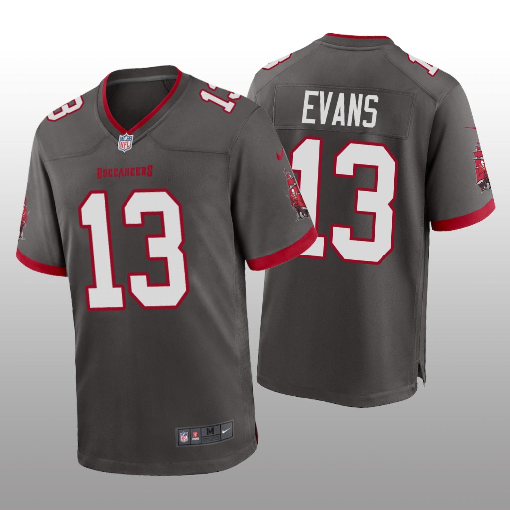 Tampa Bay Buccaneers Mike Evans Pewter Jersey Game - Men's