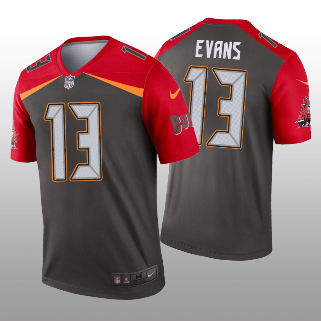 Tampa Bay Buccaneers Mike Evans Pewter Jersey Inverted Legend - Men's