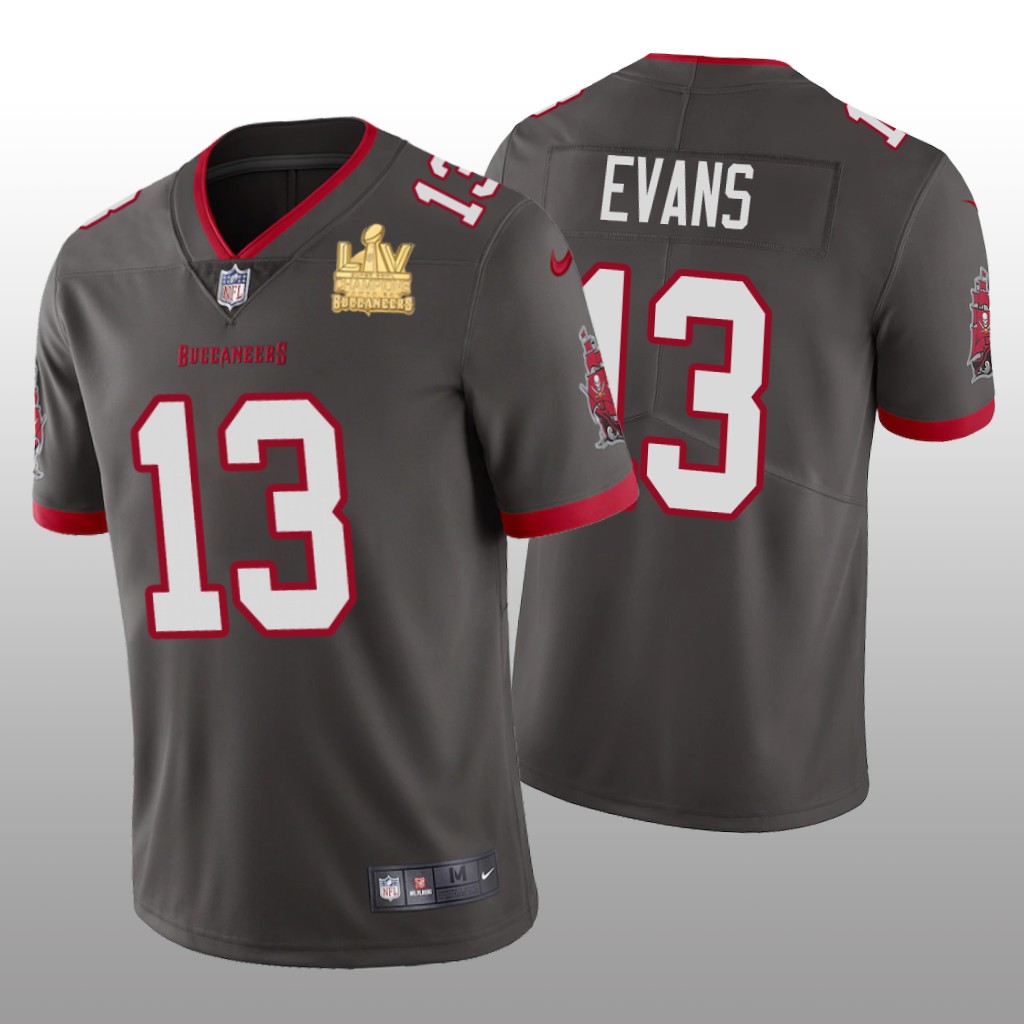 Tampa Bay Buccaneers Mike Evans Pewter Vapor Limited Jersey Super Bowl LV Champions - Men's