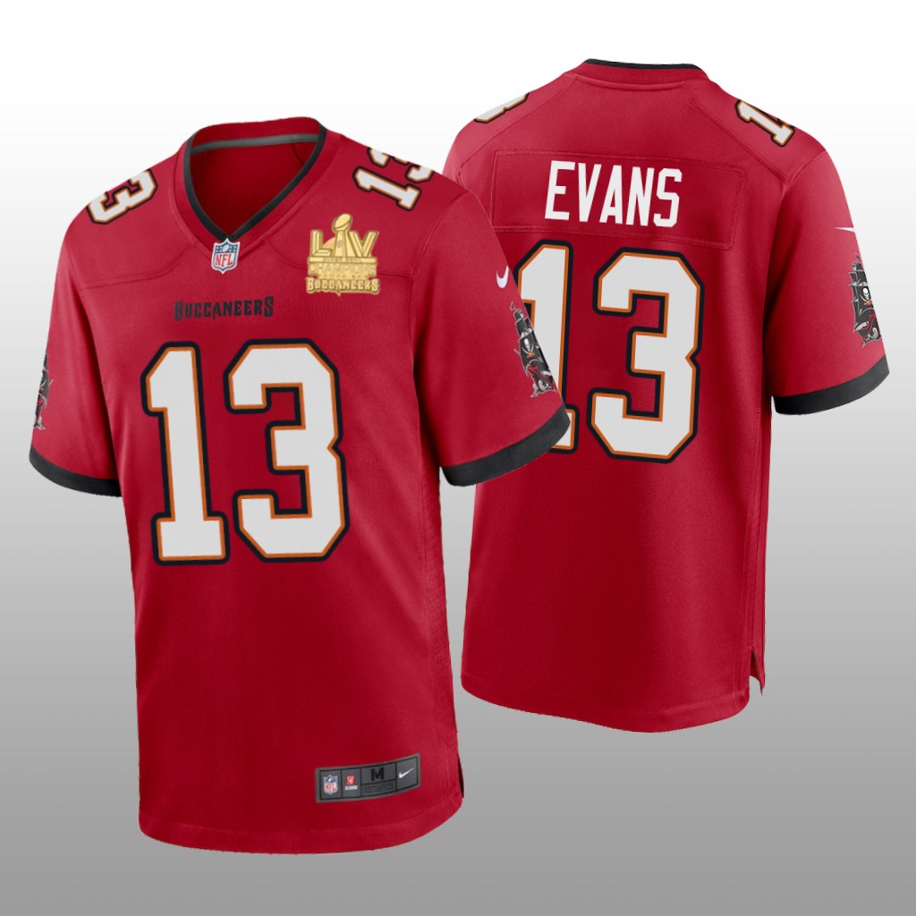 Tampa Bay Buccaneers Mike Evans Red Game Jersey Super Bowl LV Champions - Men's