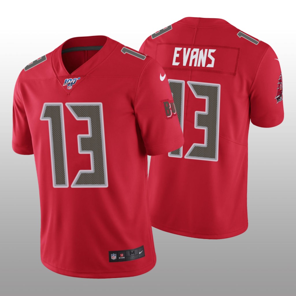 Tampa Bay Buccaneers Mike Evans Red Vapor Limited Jersey 100th Season - Men's