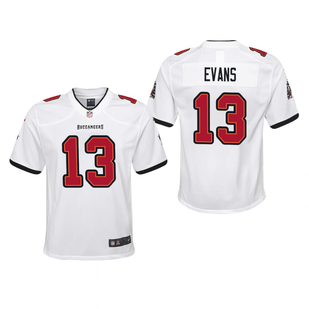 Tampa Bay Buccaneers Mike Evans White Jersey Game - Youth