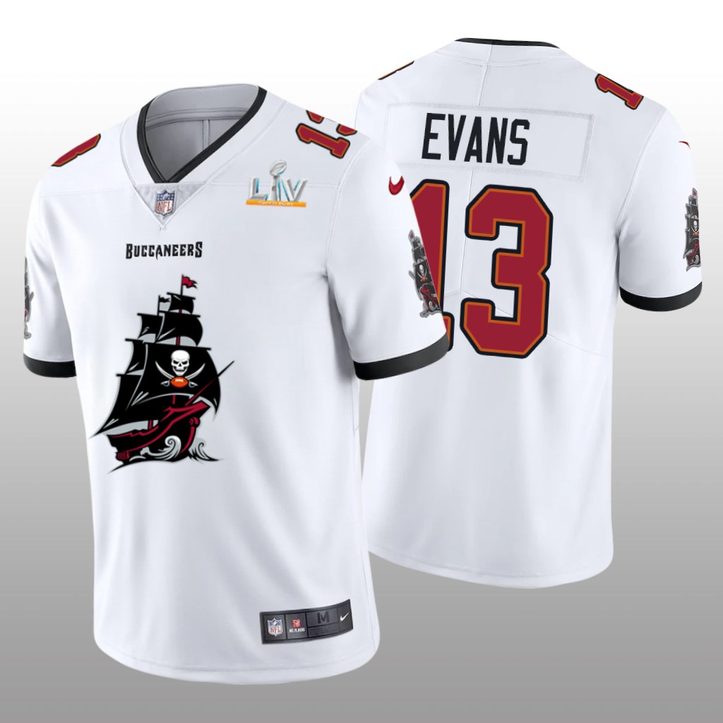 Tampa Bay Buccaneers Mike Evans White Team Logo Super Bowl LV Champions - Men's