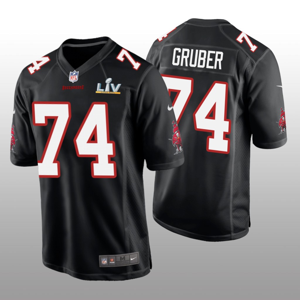 Tampa Bay Buccaneers Paul Gruber Black Game Fashion Jersey Super Bowl LV - Men's