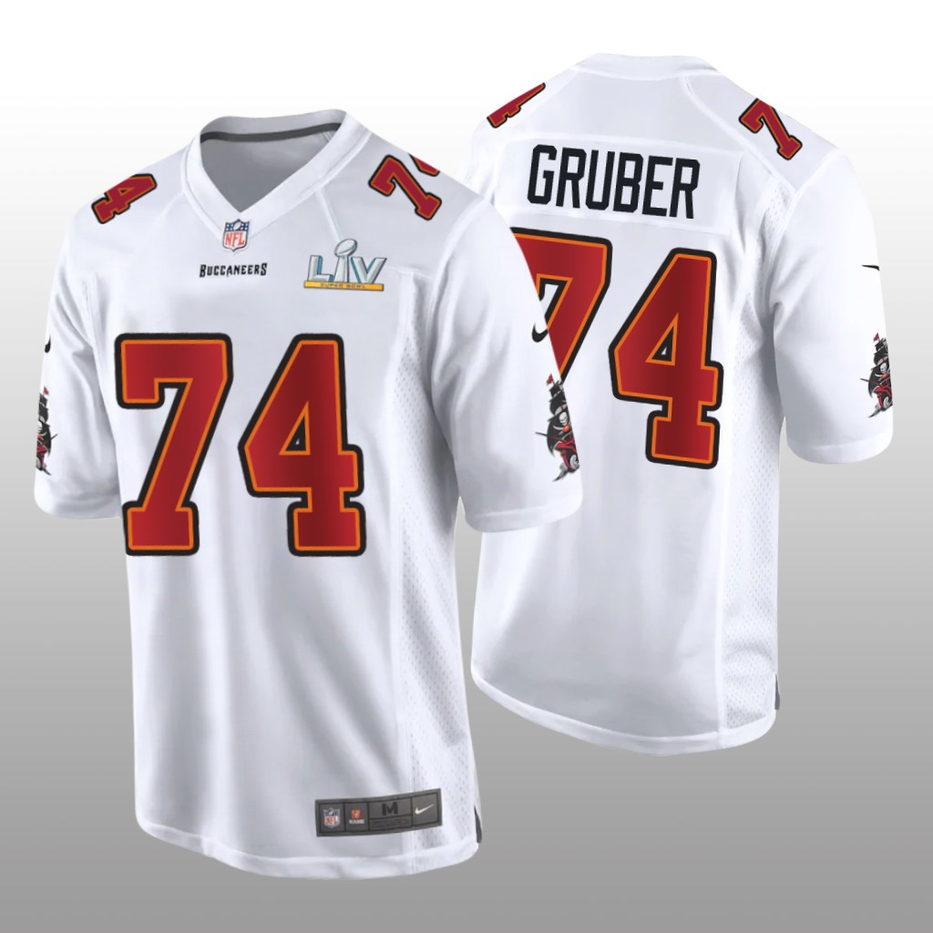 Tampa Bay Buccaneers Paul Gruber White Game Fashion Jersey Super Bowl LV - Men's