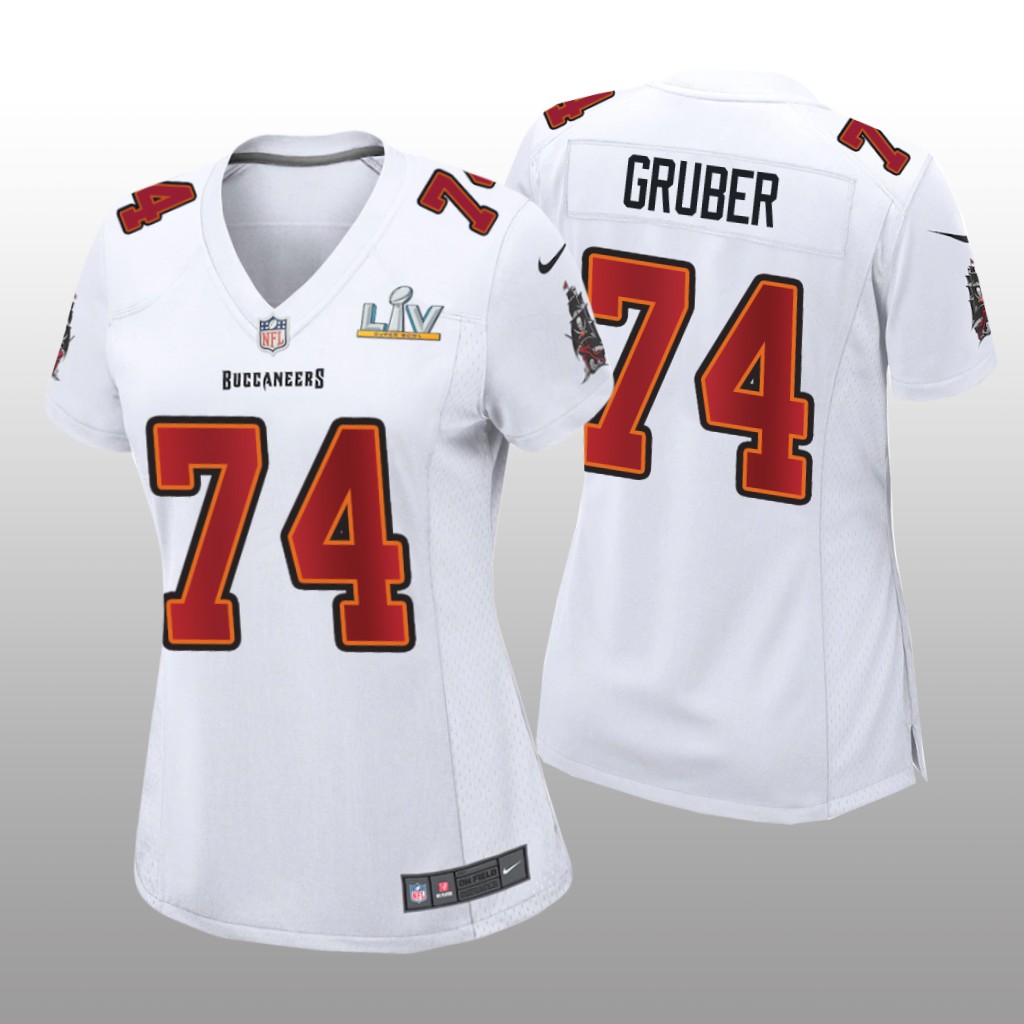 Tampa Bay Buccaneers Paul Gruber White Game Fashion Jersey Super Bowl LV - Women's