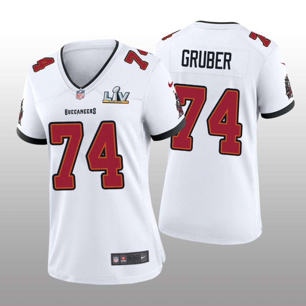 Tampa Bay Buccaneers Paul Gruber White Game Jersey Super Bowl LV - Women's