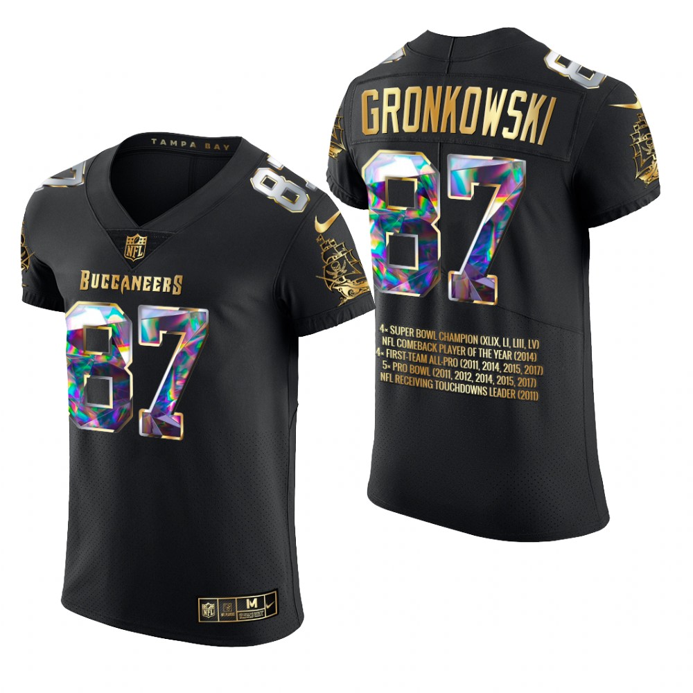 Tampa Bay Buccaneers Rob Gronkowski Black Diamond Edition 2021 Career Highlights - Men's