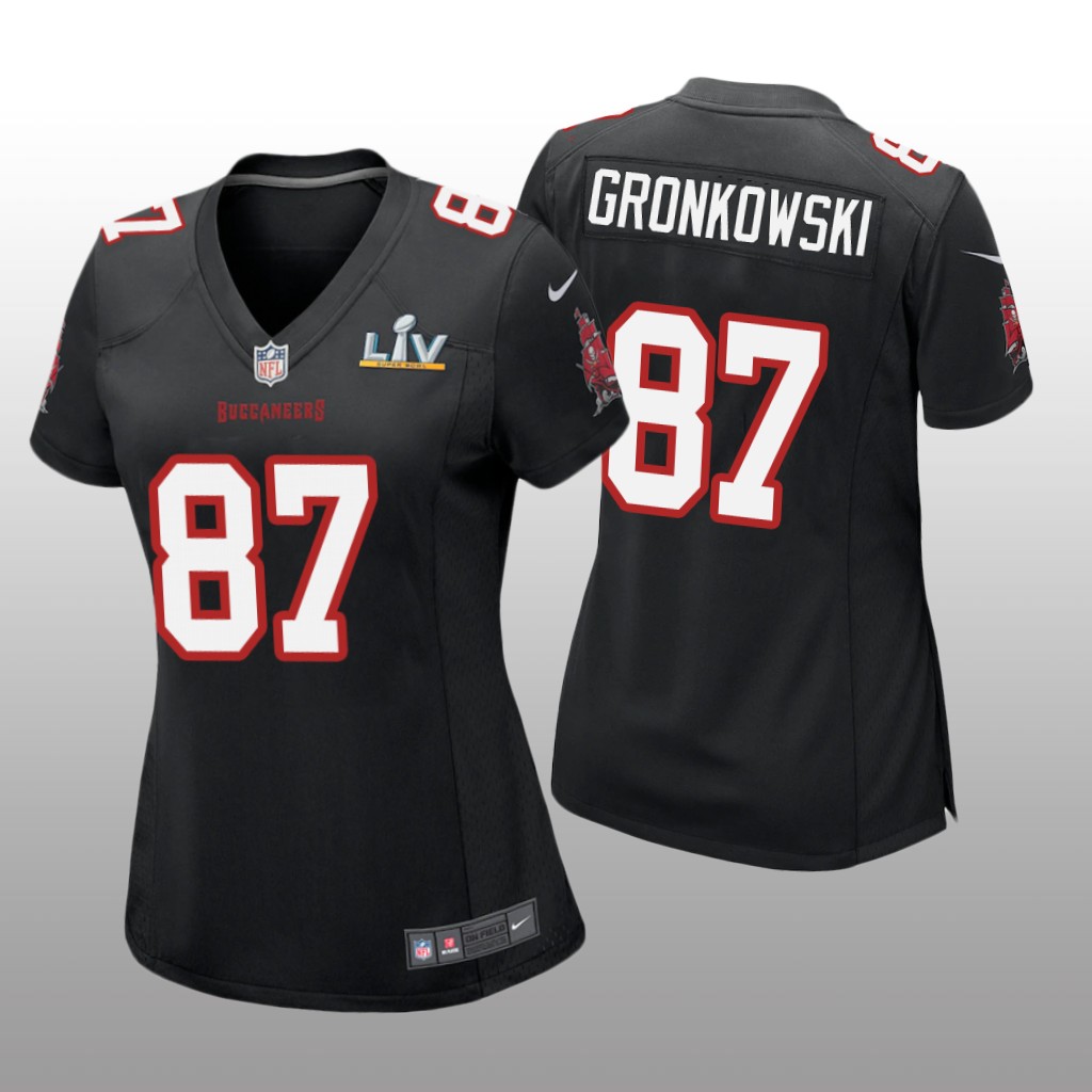 Tampa Bay Buccaneers Rob Gronkowski Black Game Fashion Jersey Super Bowl LV - Women's