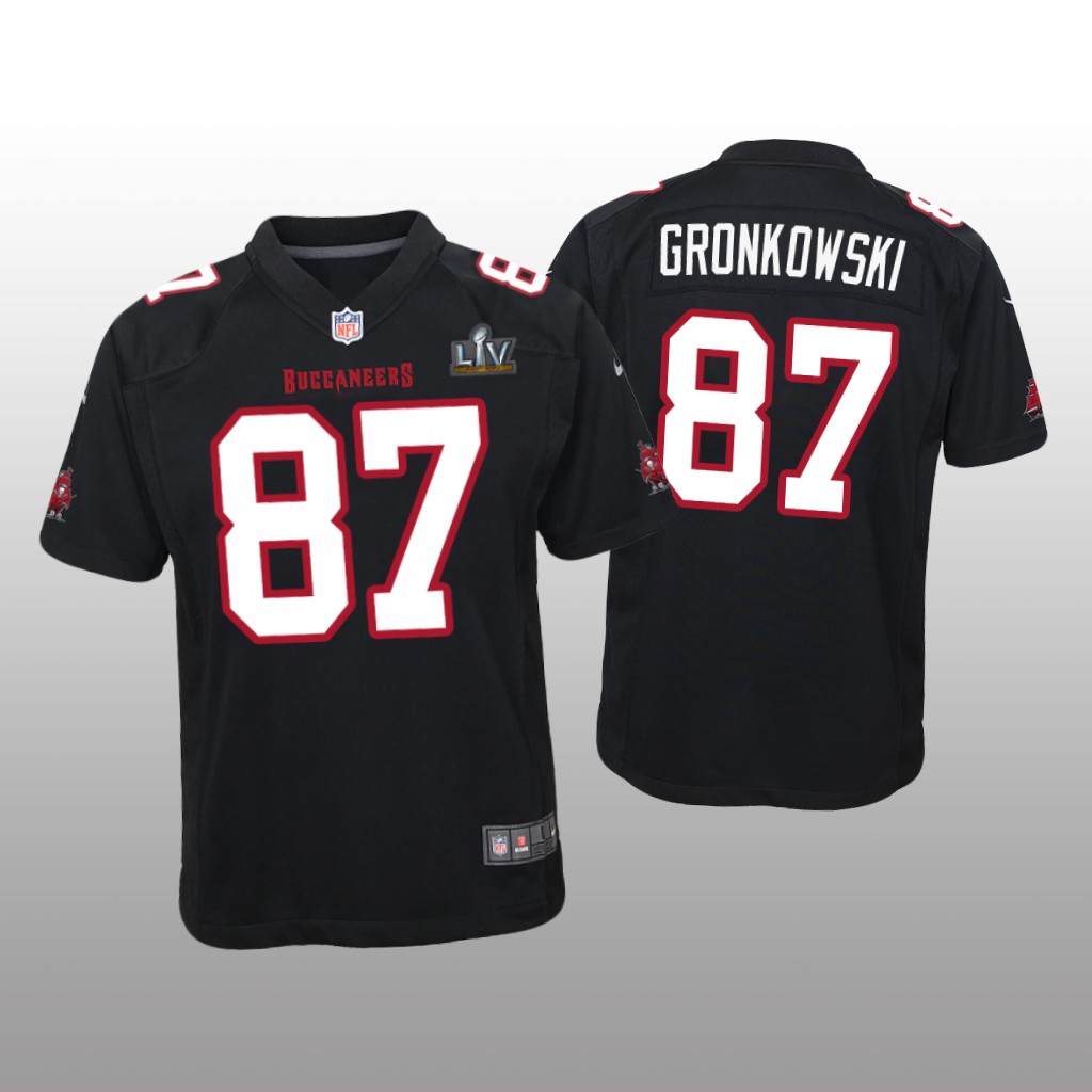 Tampa Bay Buccaneers Rob Gronkowski Black Game Fashion Jersey Super Bowl LV - Youth
