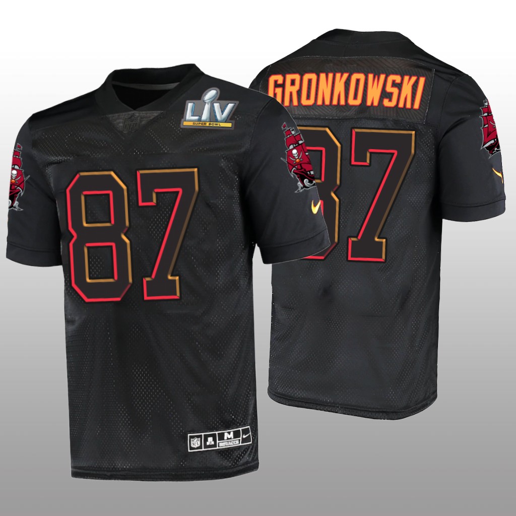 Tampa Bay Buccaneers Rob Gronkowski Black Jersey Super Bowl LV