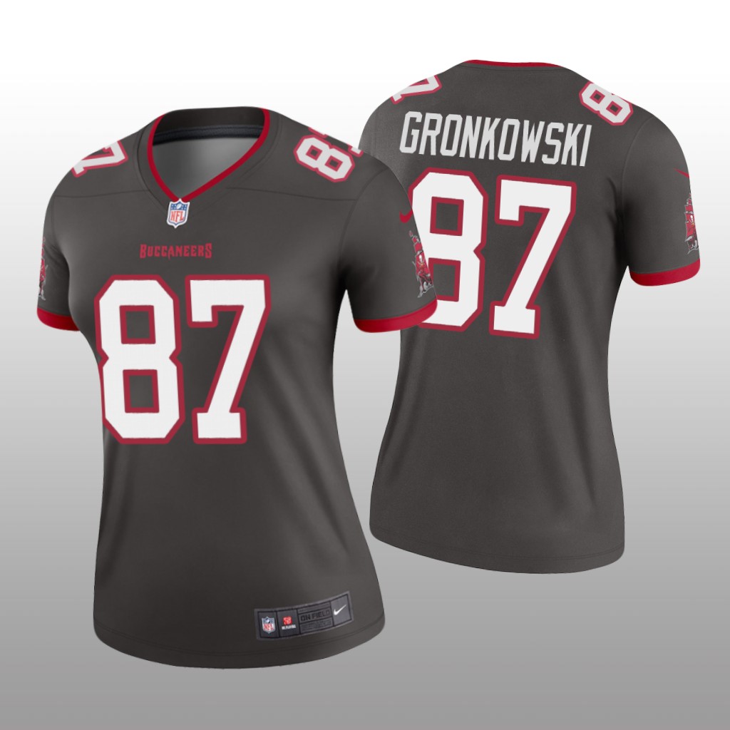 Tampa Bay Buccaneers Rob Gronkowski Pewter Jersey Legend - Women's