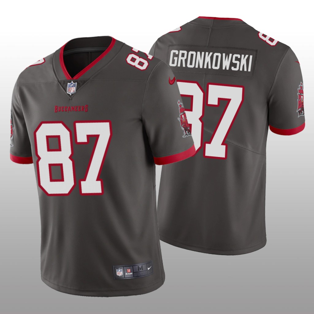 Tampa Bay Buccaneers Rob Gronkowski Pewter Jersey Vapor Limited - Men's