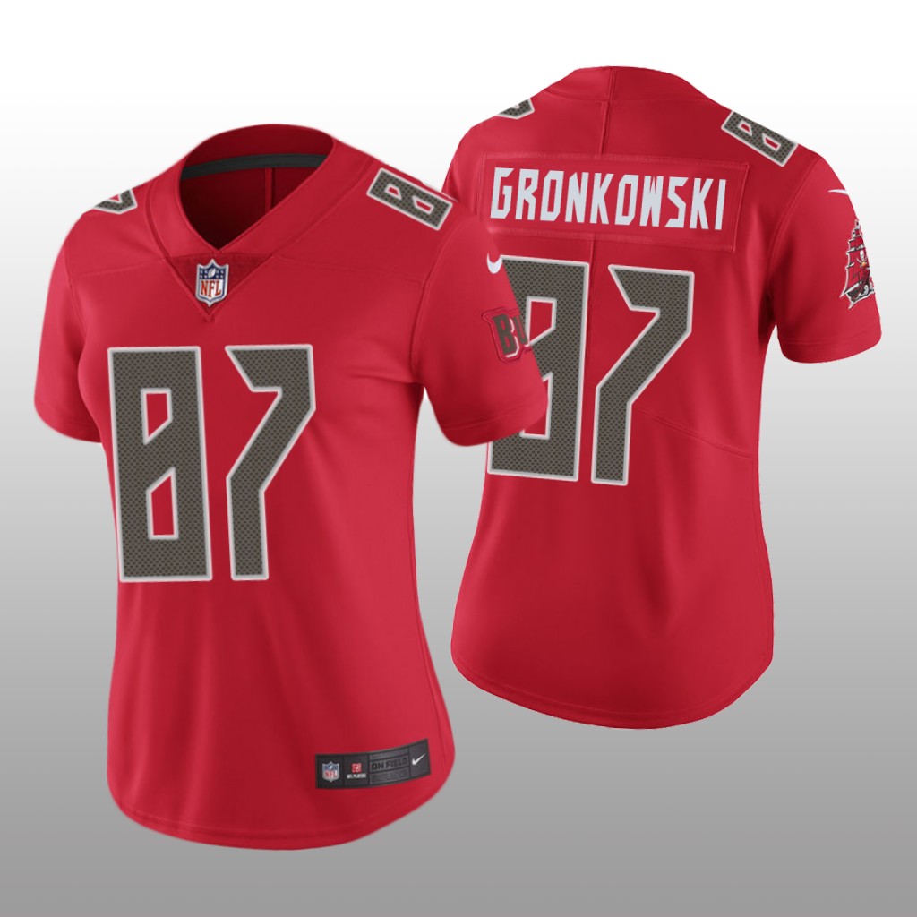 Tampa Bay Buccaneers Rob Gronkowski Red Jersey Color Rush Limited - Women's