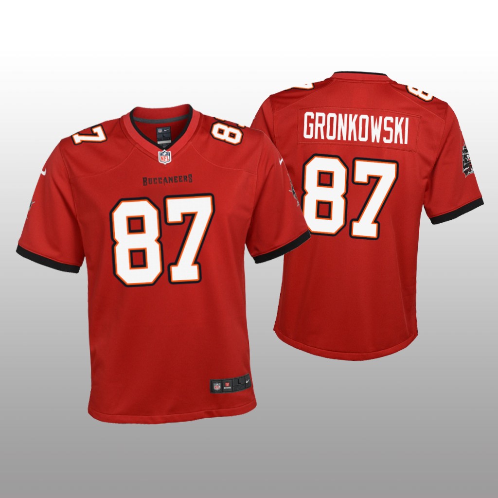 Tampa Bay Buccaneers Rob Gronkowski Red Jersey Game - Youth
