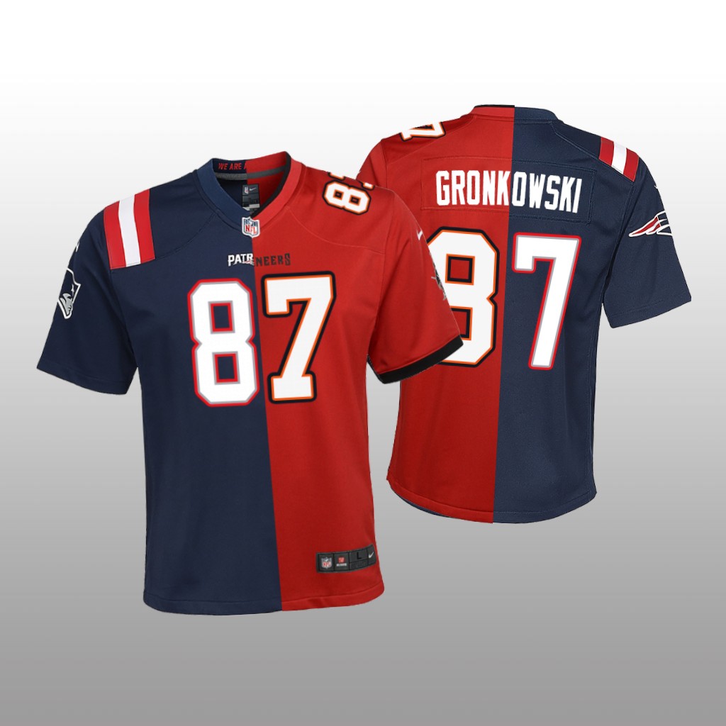 Tampa Bay Buccaneers Rob Gronkowski Red Navy Jersey Split - Youth