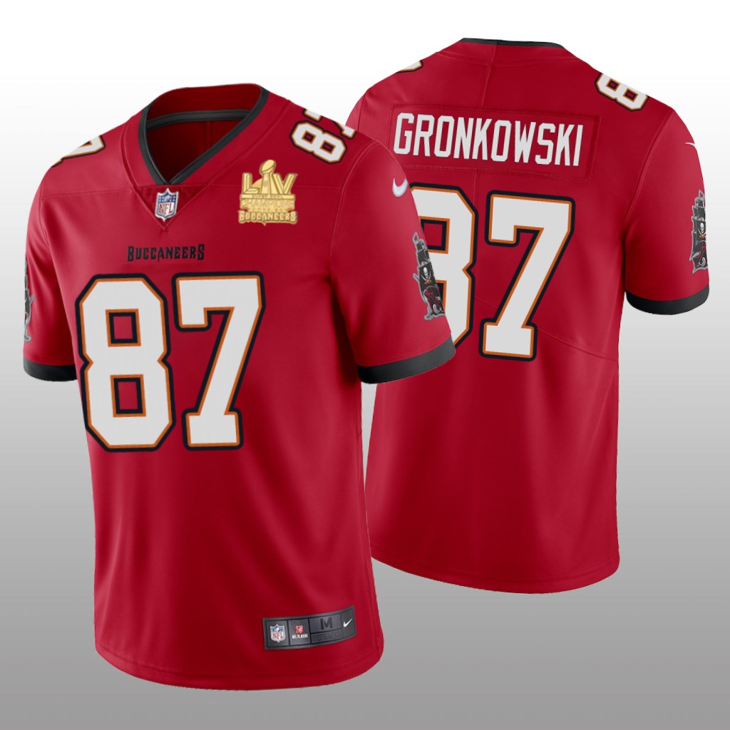 Tampa Bay Buccaneers Rob Gronkowski Red Vapor Limited Jersey Super Bowl LV Champions - Men's