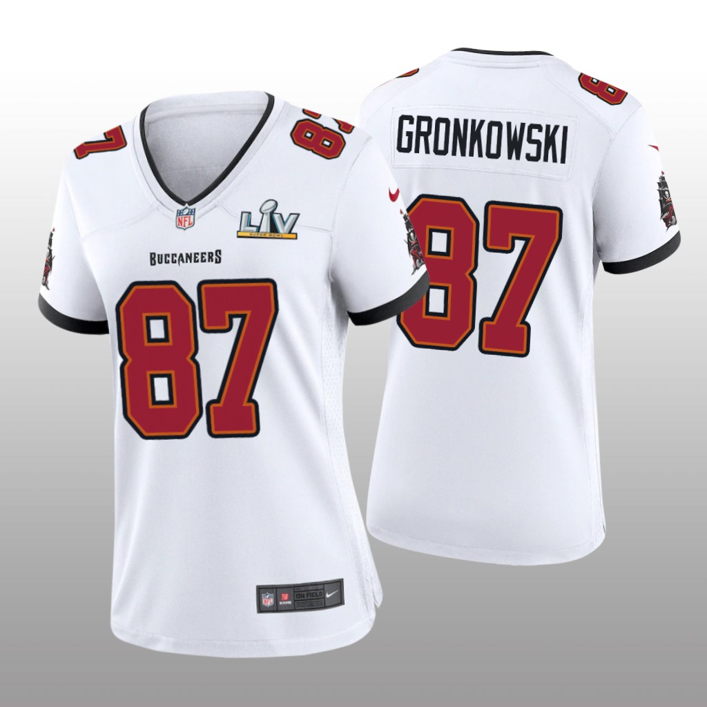 Tampa Bay Buccaneers Rob Gronkowski White Game Jersey Super Bowl LV - Women's