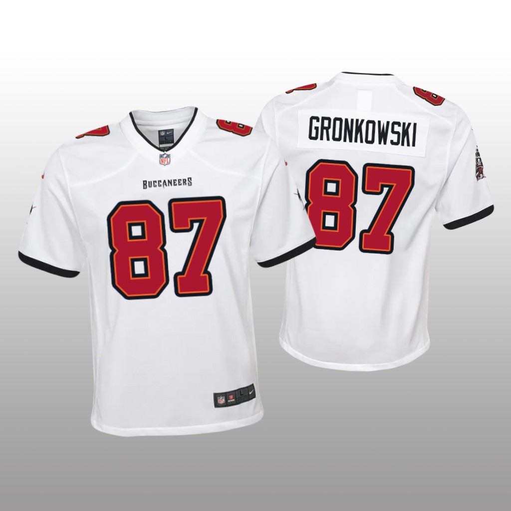 Tampa Bay Buccaneers Rob Gronkowski White Jersey Game - Youth
