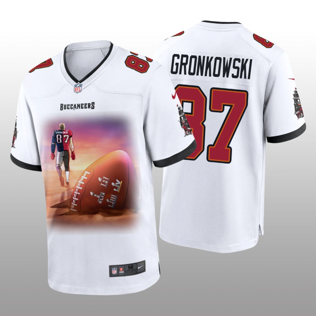 Tampa Bay Buccaneers Rob Gronkowski White Thank You Great Retirement - Men's
