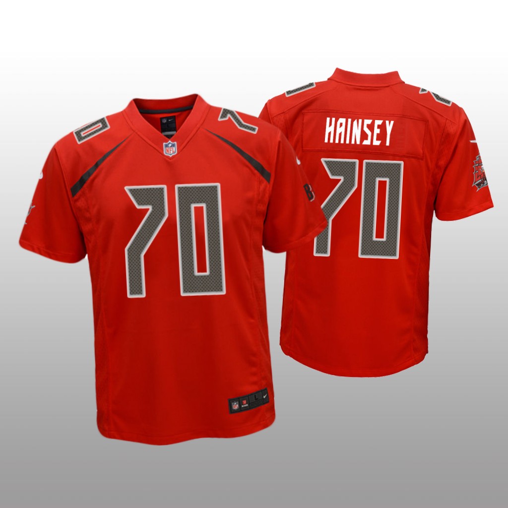 Tampa Bay Buccaneers Robert Hainsey Red Jersey Color Rush Game - Youth