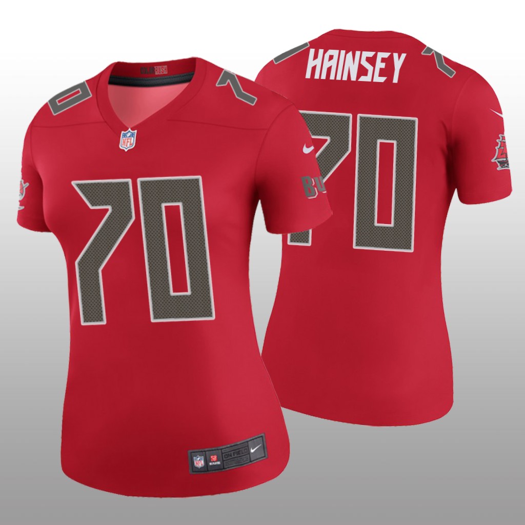 Tampa Bay Buccaneers Robert Hainsey Red Jersey Color Rush Legend - Women's