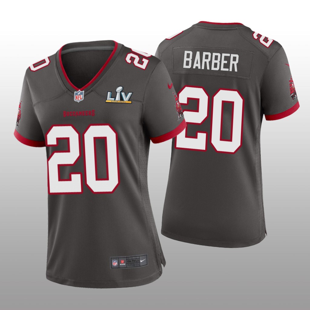 Tampa Bay Buccaneers Ronde Barber Pewter Game Jersey Super Bowl LV - Women's