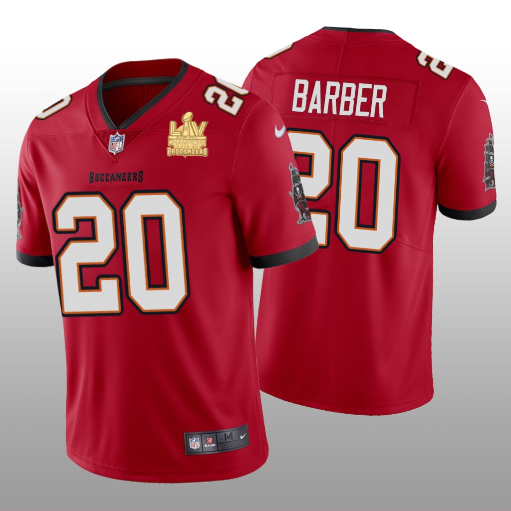 Tampa Bay Buccaneers Ronde Barber Red Vapor Limited Jersey Super Bowl LV Champions - Men's