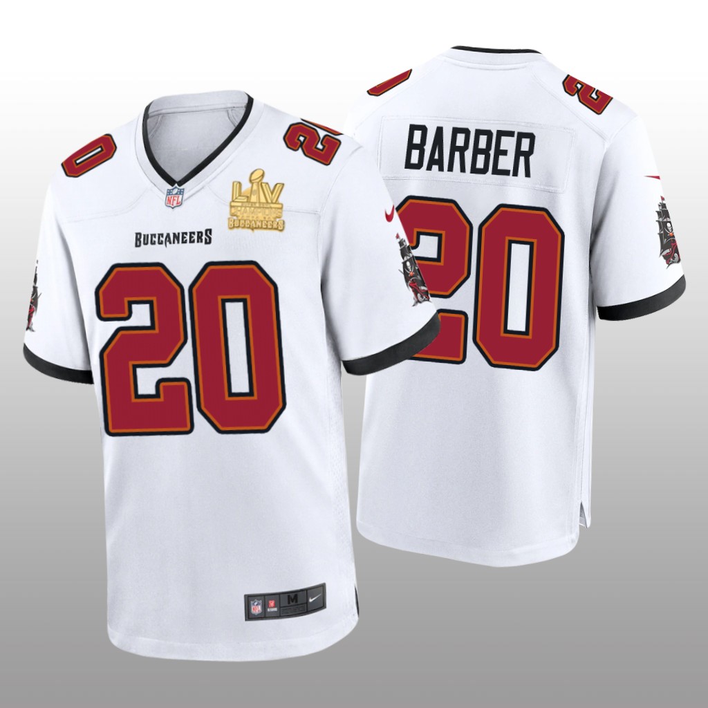 Tampa Bay Buccaneers Ronde Barber White Game Jersey Super Bowl LV Champions - Men's