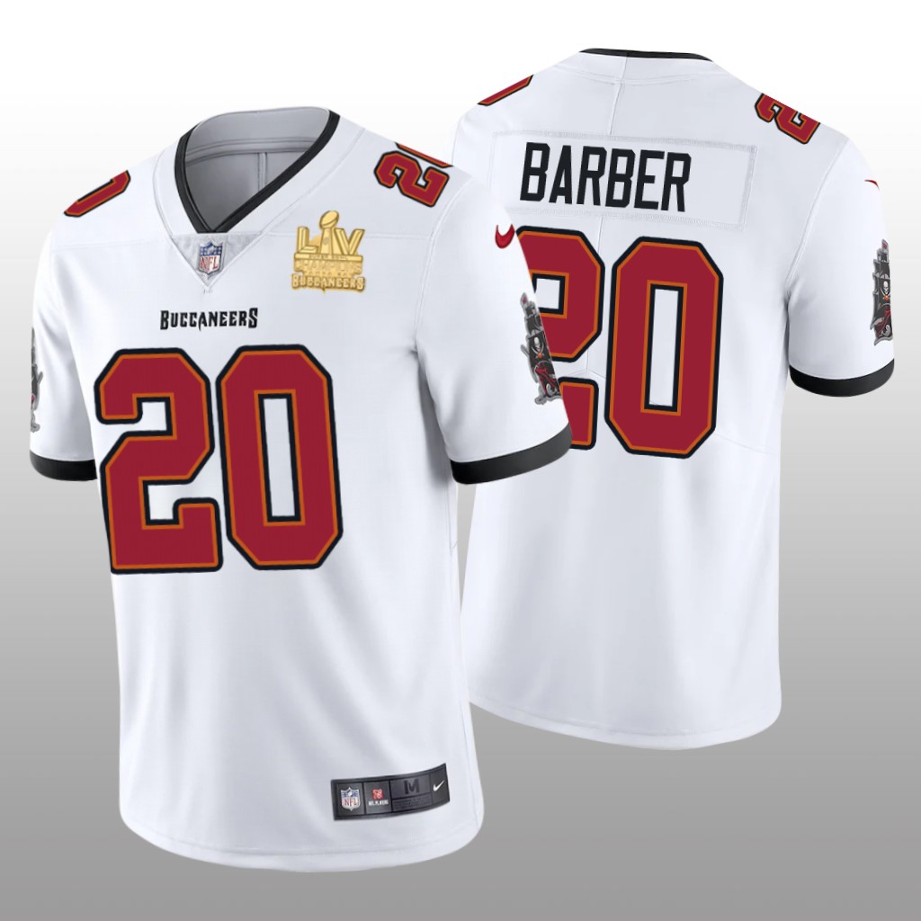 Tampa Bay Buccaneers Ronde Barber White Vapor Limited Jersey Super Bowl LV Champions - Men's
