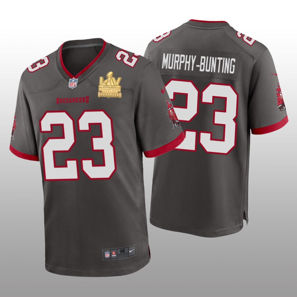 Tampa Bay Buccaneers Sean Murphy-Bunting Pewter Game Jersey Super Bowl LV Champions - Men's