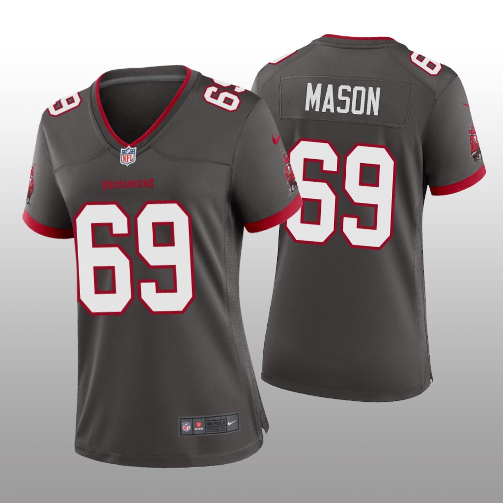 Tampa Bay Buccaneers Shaq Mason Pewter Jersey Alternate Game - Women's