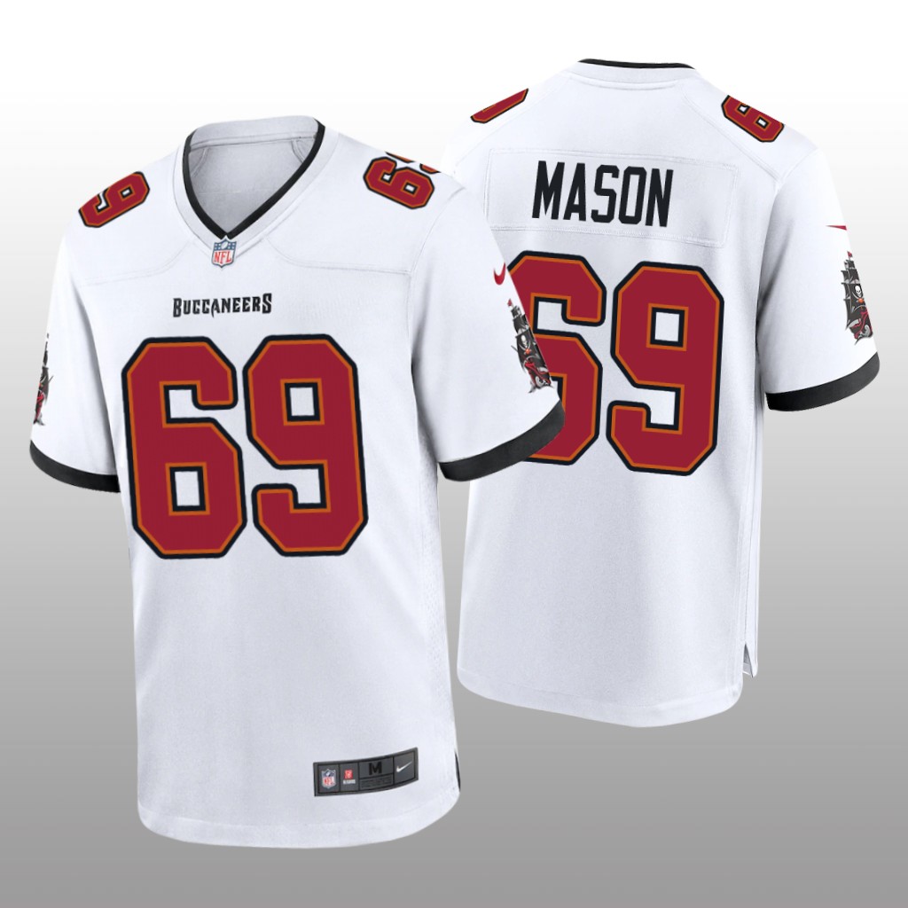Tampa Bay Buccaneers Shaq Mason White Jersey Game - Men's