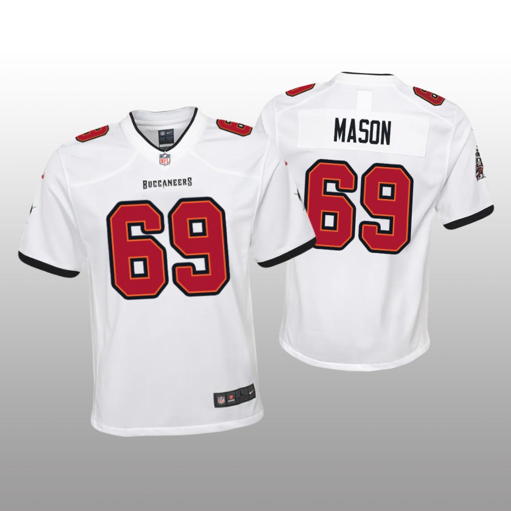 Tampa Bay Buccaneers Shaq Mason White Jersey Game - Youth