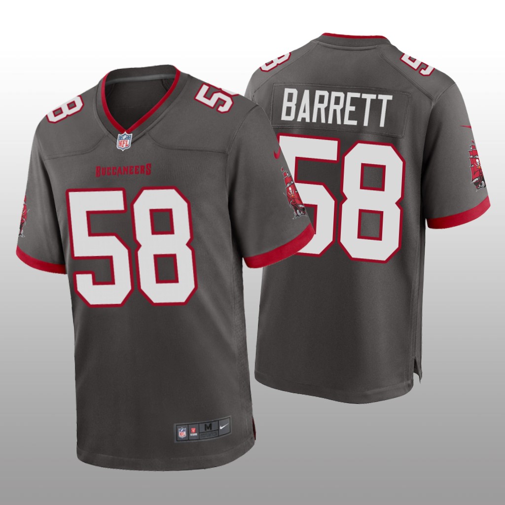Tampa Bay Buccaneers Shaquil Barrett Pewter Jersey Game - Men's