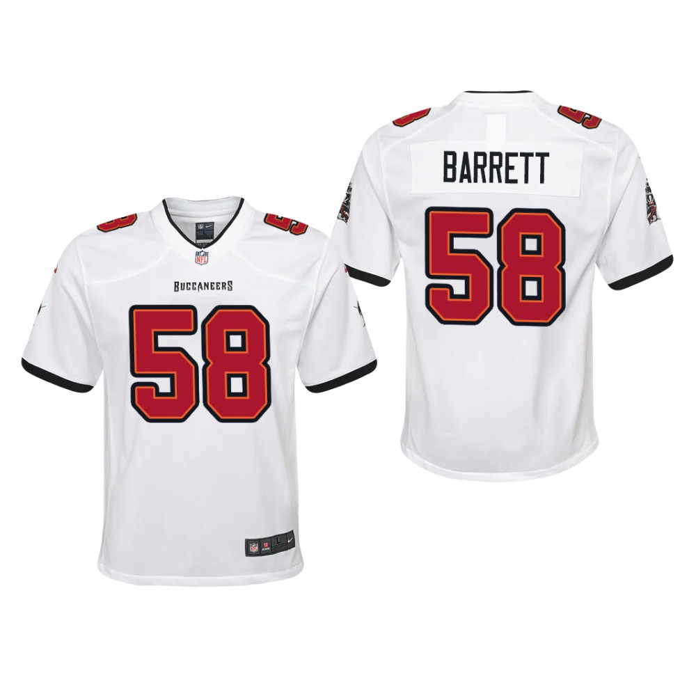 Tampa Bay Buccaneers Shaquil Barrett White Jersey Game - Youth