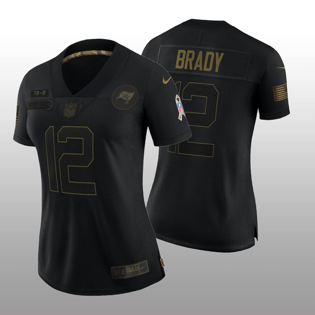 Tampa Bay Buccaneers Tom Brady Black Limited Jersey 2020 Salute To Service - Women's