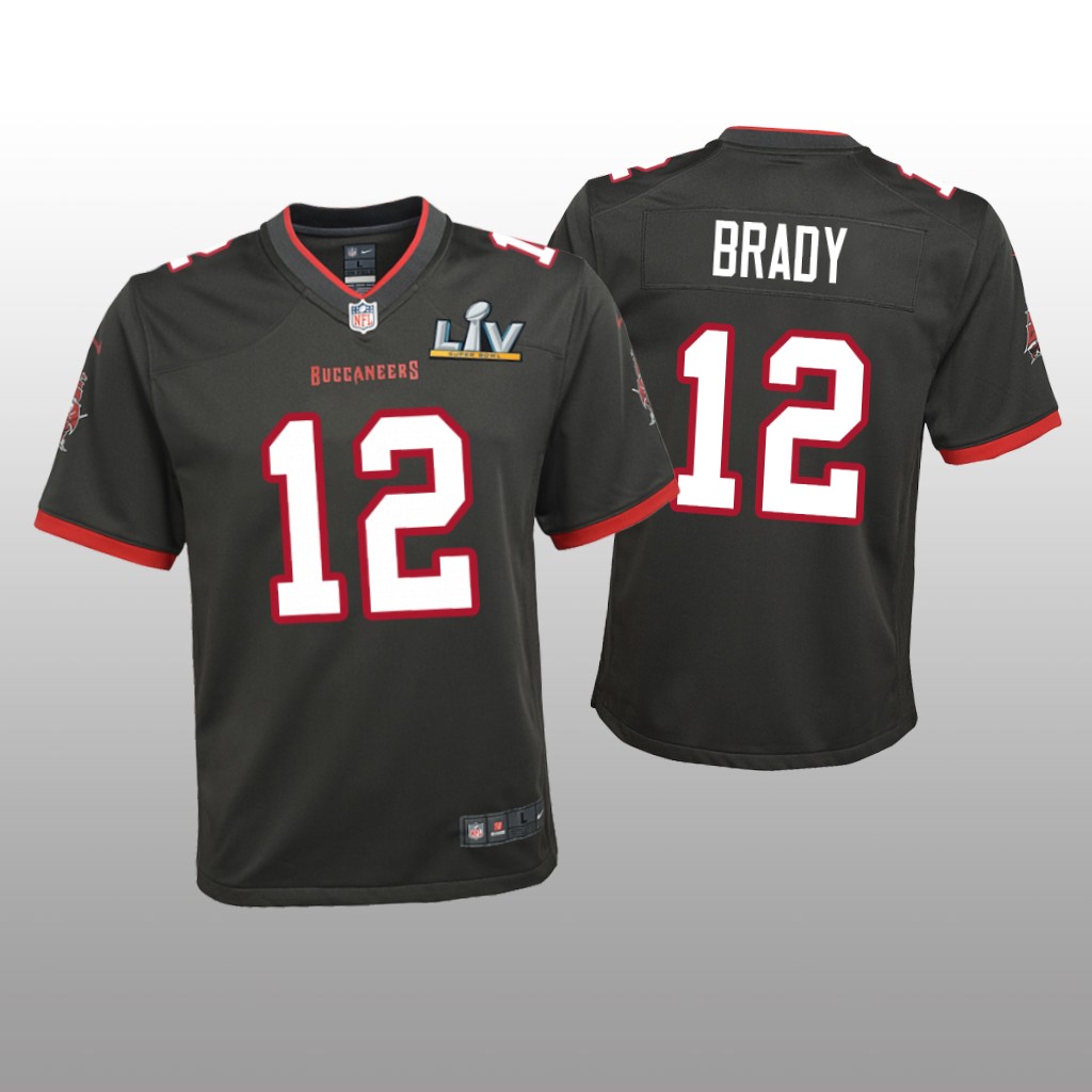 Tampa Bay Buccaneers Tom Brady Pewter Game Jersey Super Bowl LV - Youth