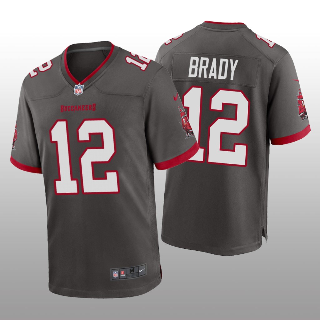 Tampa Bay Buccaneers Tom Brady Pewter Jersey Game - Men's