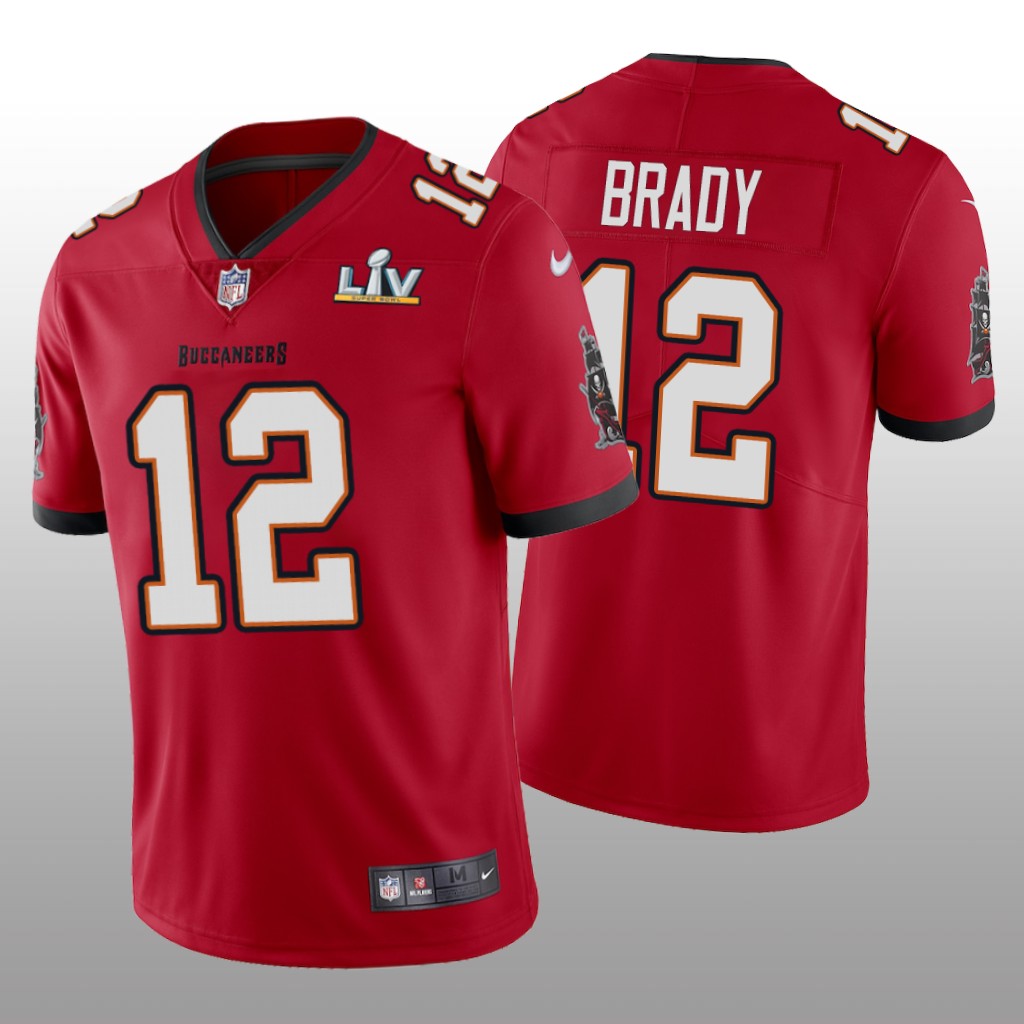 Tampa Bay Buccaneers Tom Brady Red Vapor Limited Jersey Super Bowl LV - Men's