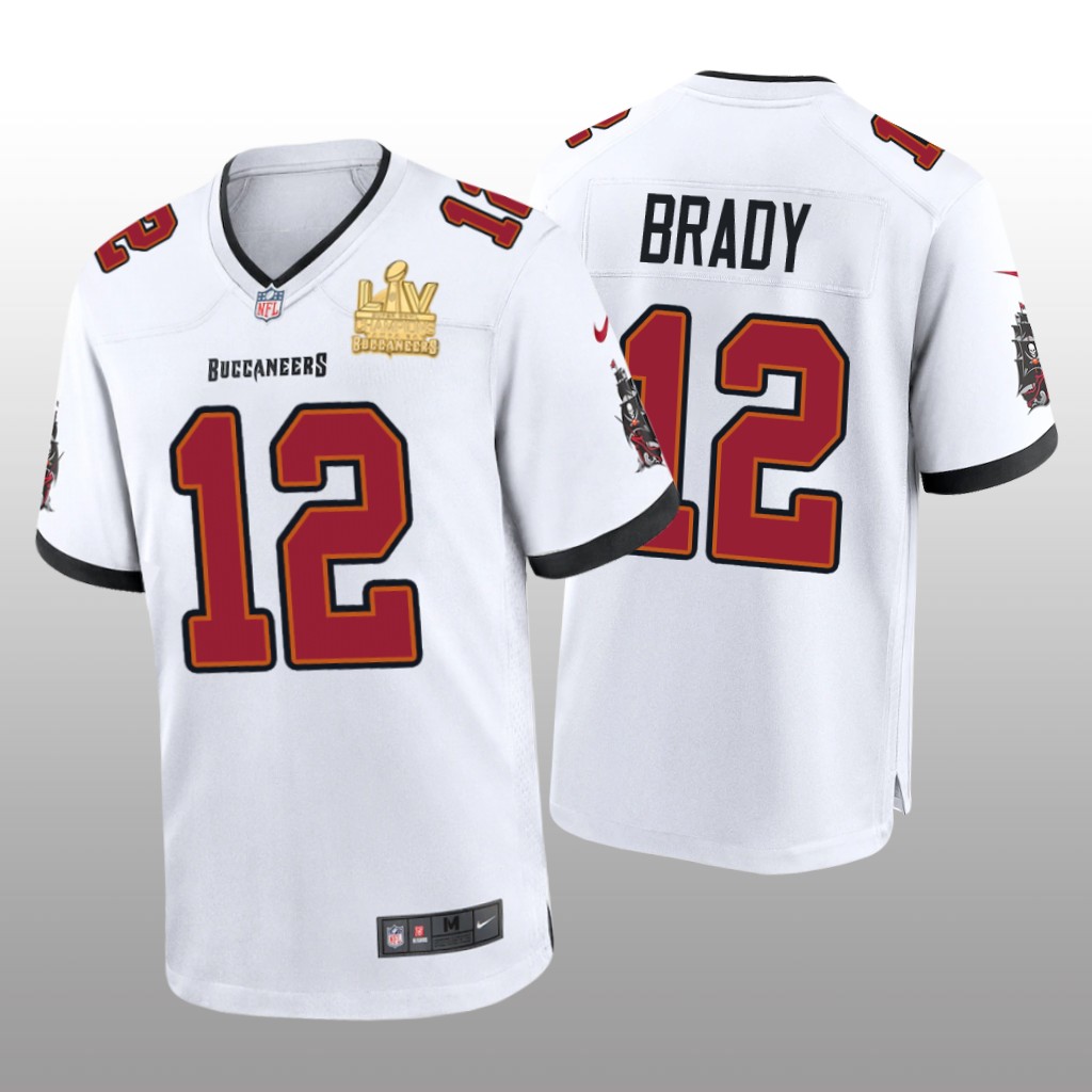 Tampa Bay Buccaneers Tom Brady White Game Jersey Super Bowl LV Champions - Men's