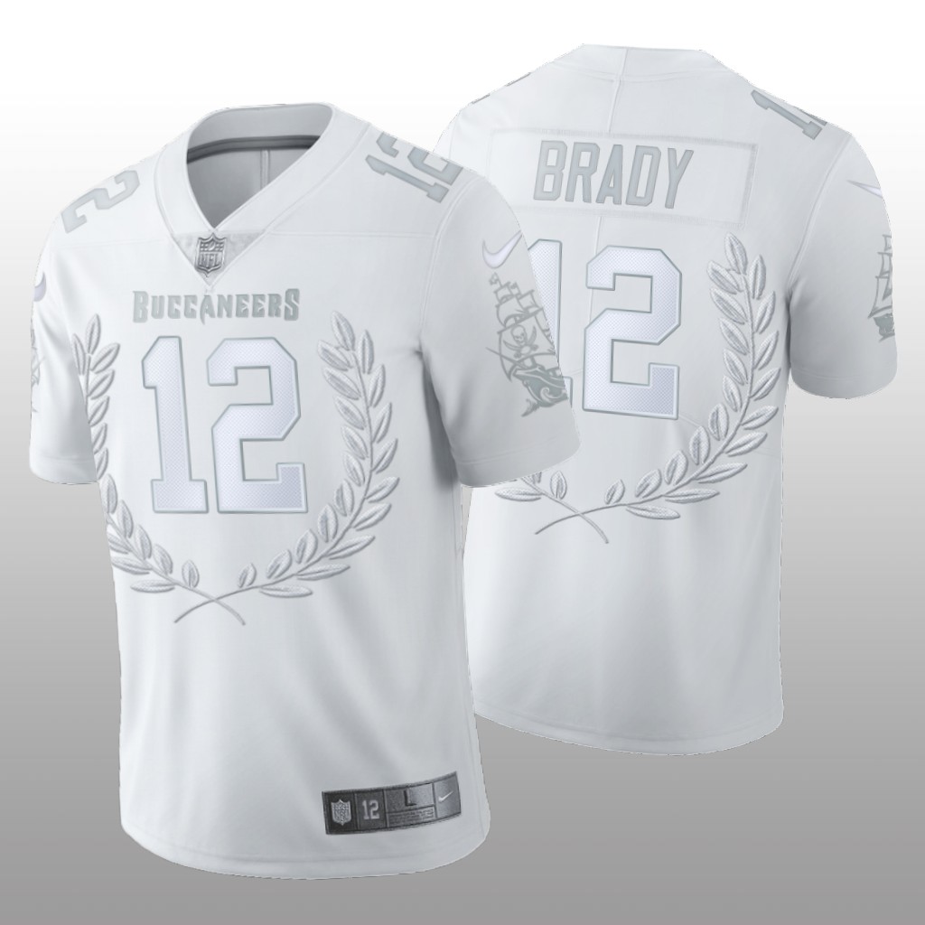 Tampa Bay Buccaneers Tom Brady White Jersey 2020 Platinum Limited