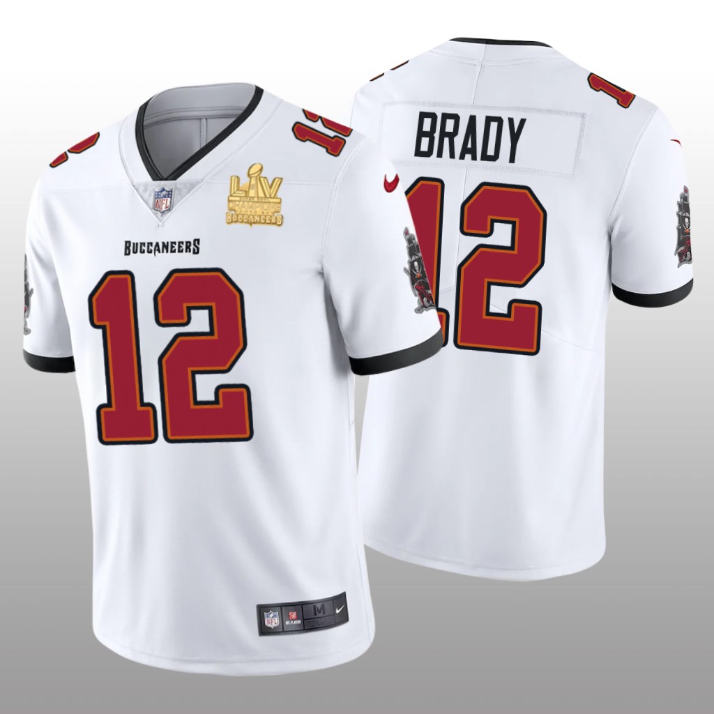 Tampa Bay Buccaneers Tom Brady White Vapor Limited Jersey Super Bowl LV Champions - Men's